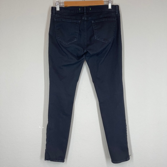 J Brand The Deal Skinny Leg Black Low Rise Leg Zipper Ankle Jeans - Picture 4 of 14